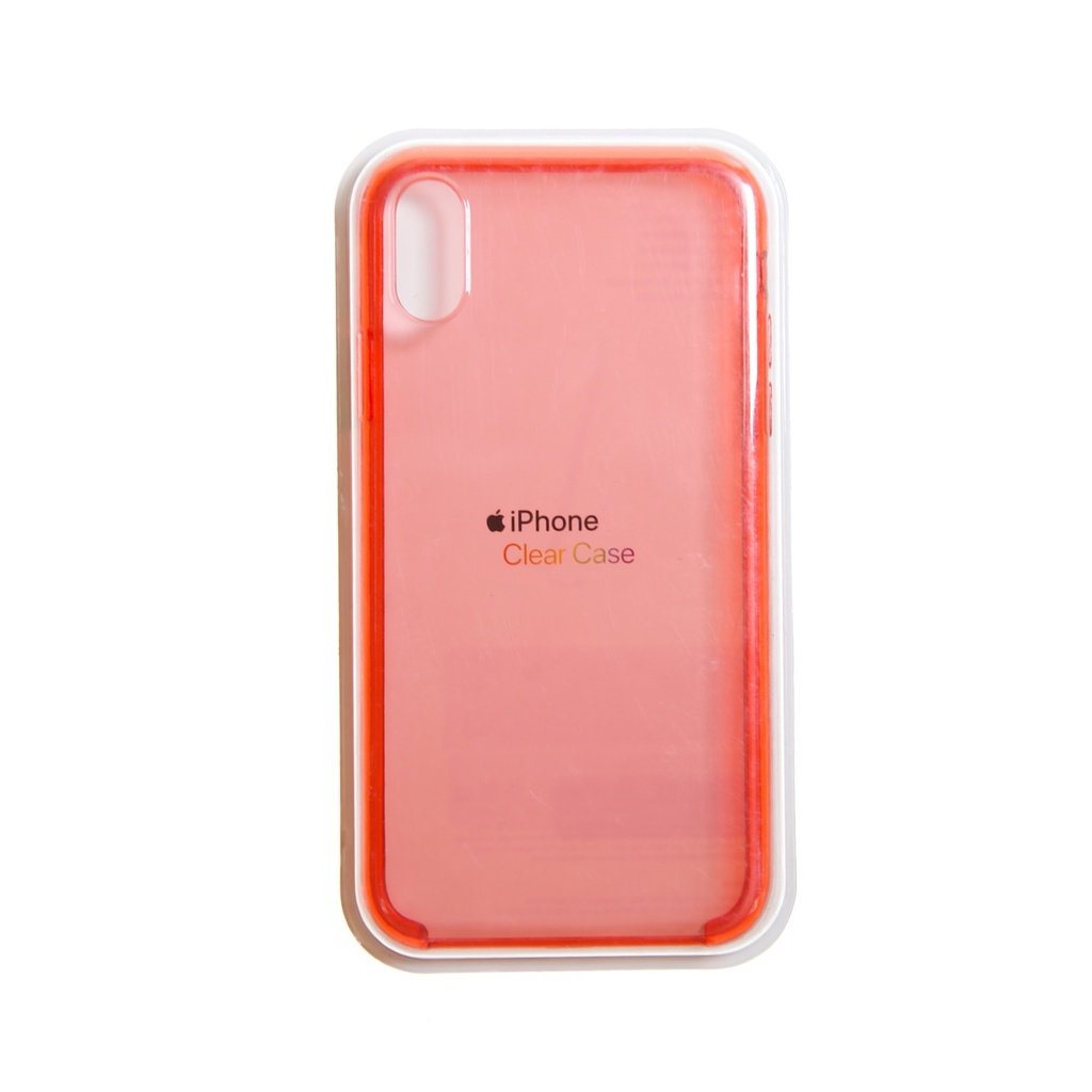Estuche apple iphone xs max (6.5) color transparente / rojo