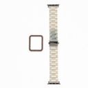 Pulseras generico tipo reloj con bumper de diamantes 45 mm blanco