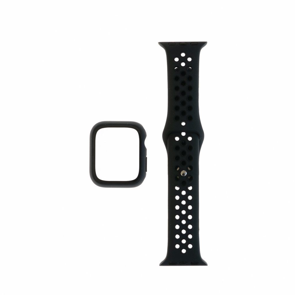 Pulseras generico pulsera nike + bumper negro / negro 42 mm