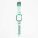 Pulseras generico + bumper rugged clear 44 mm verde