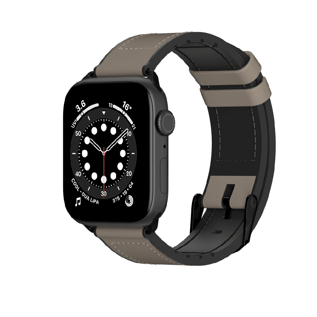 Accesorio switcheasy pulsera hybrid silicon cuero apple watch 38 / 40 / 41 mm color gris