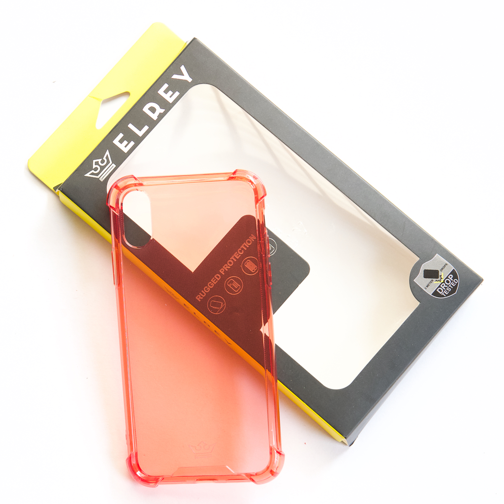 Estuche el rey hard case flexible reforzado iphone xmax color rojo