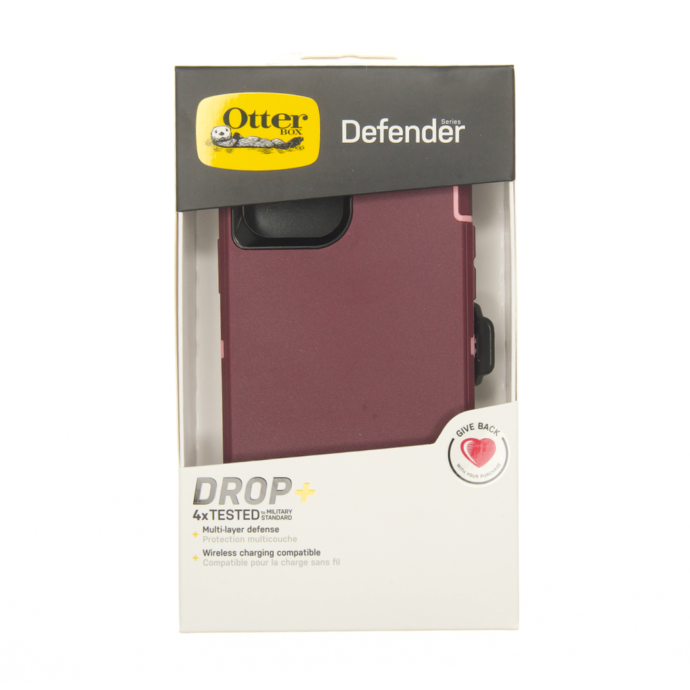 Estuche otterbox defender iphone 12 pro max 6.7 color corinto / rosado