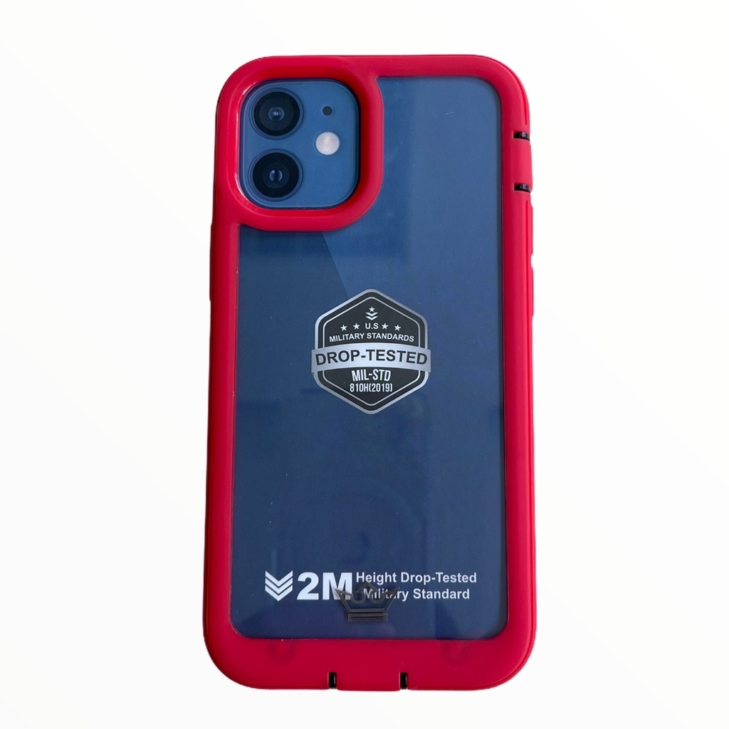 estuches proteccion el rey warrior a prueba de impactos apple iphone 12 mini color rojo