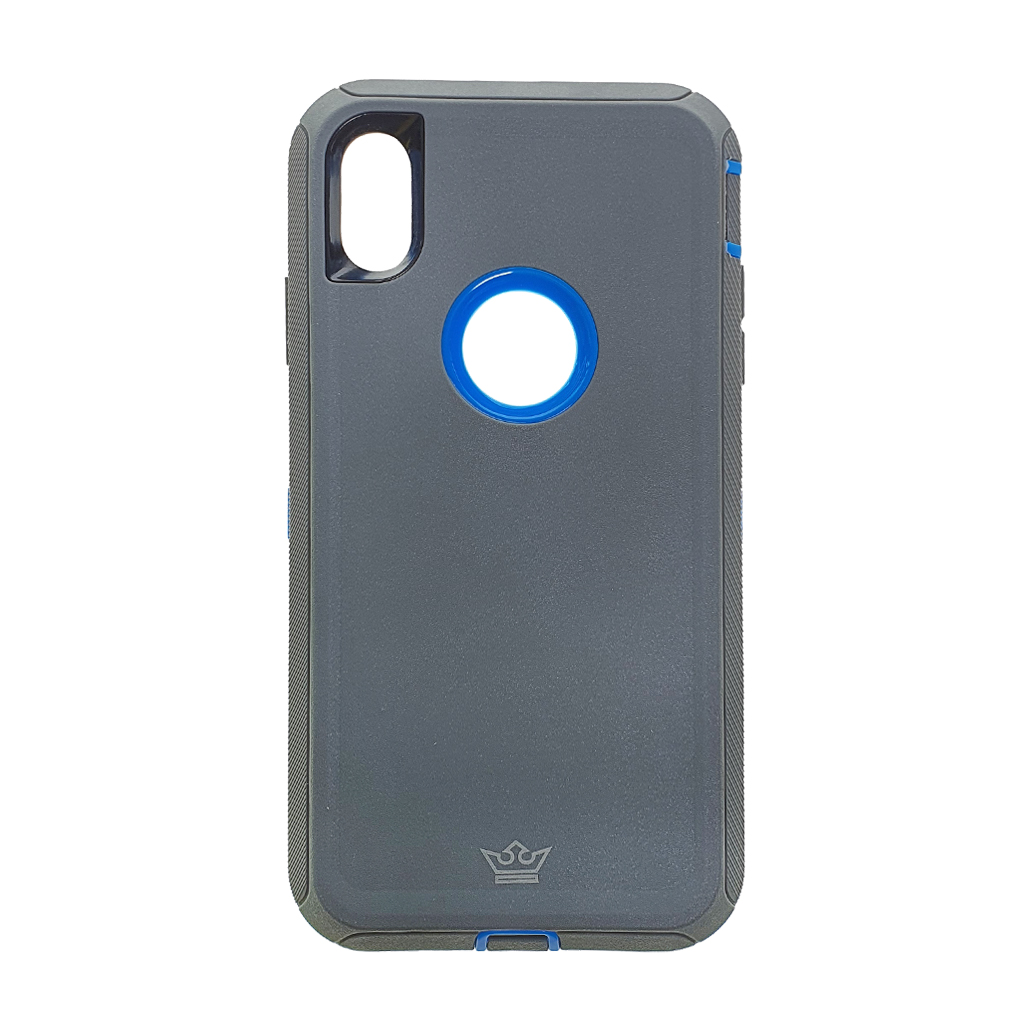 Estuche el rey defender iphone xmax (6.5) color gris / azul