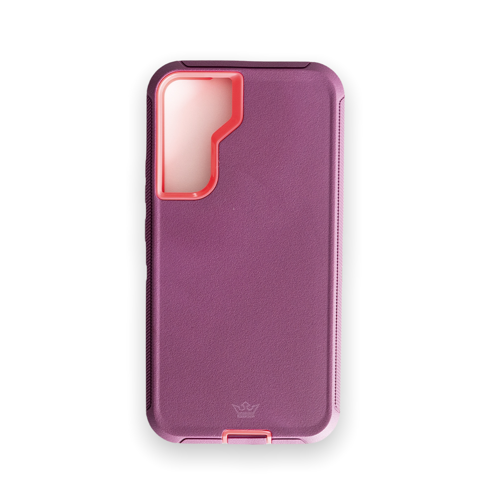 estuches proteccion el rey defender samsung s22 plus color rojo / rosado