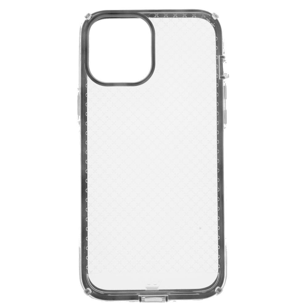 Estuche el rey anigma caidas de 2 10 mts iphone 12 pro max 6.7 marco color transparente / gris