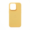 Estuche el rey silicon case magsafe iphone 14 pro color amarillo