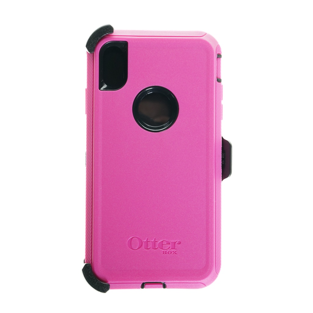 Estuche otterbox defender iphone xmax (6.5) color fucsia / negro