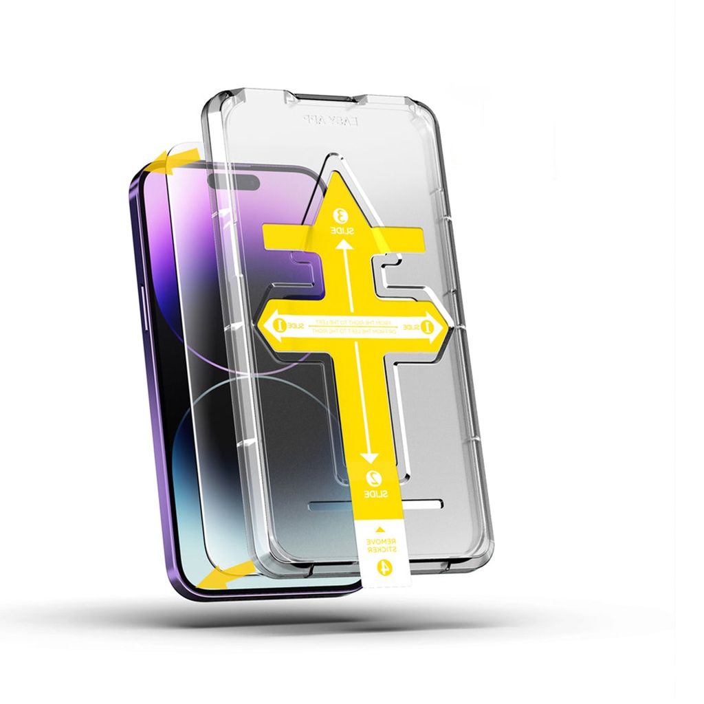 Protector Pantalla zifriend vidrio templado 9h ultra con kit de intalacion iphone 14 pro max