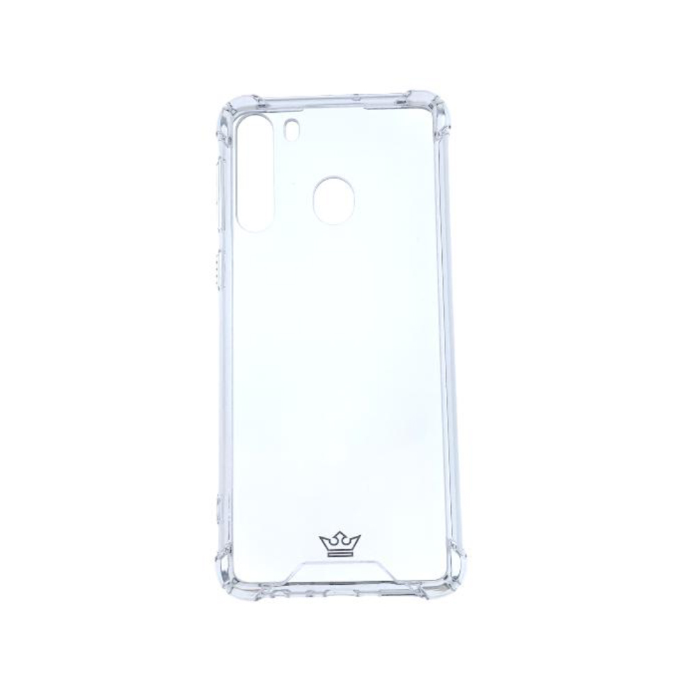 estuches proteccion el rey hard case reforzado samsung a21 color transparente