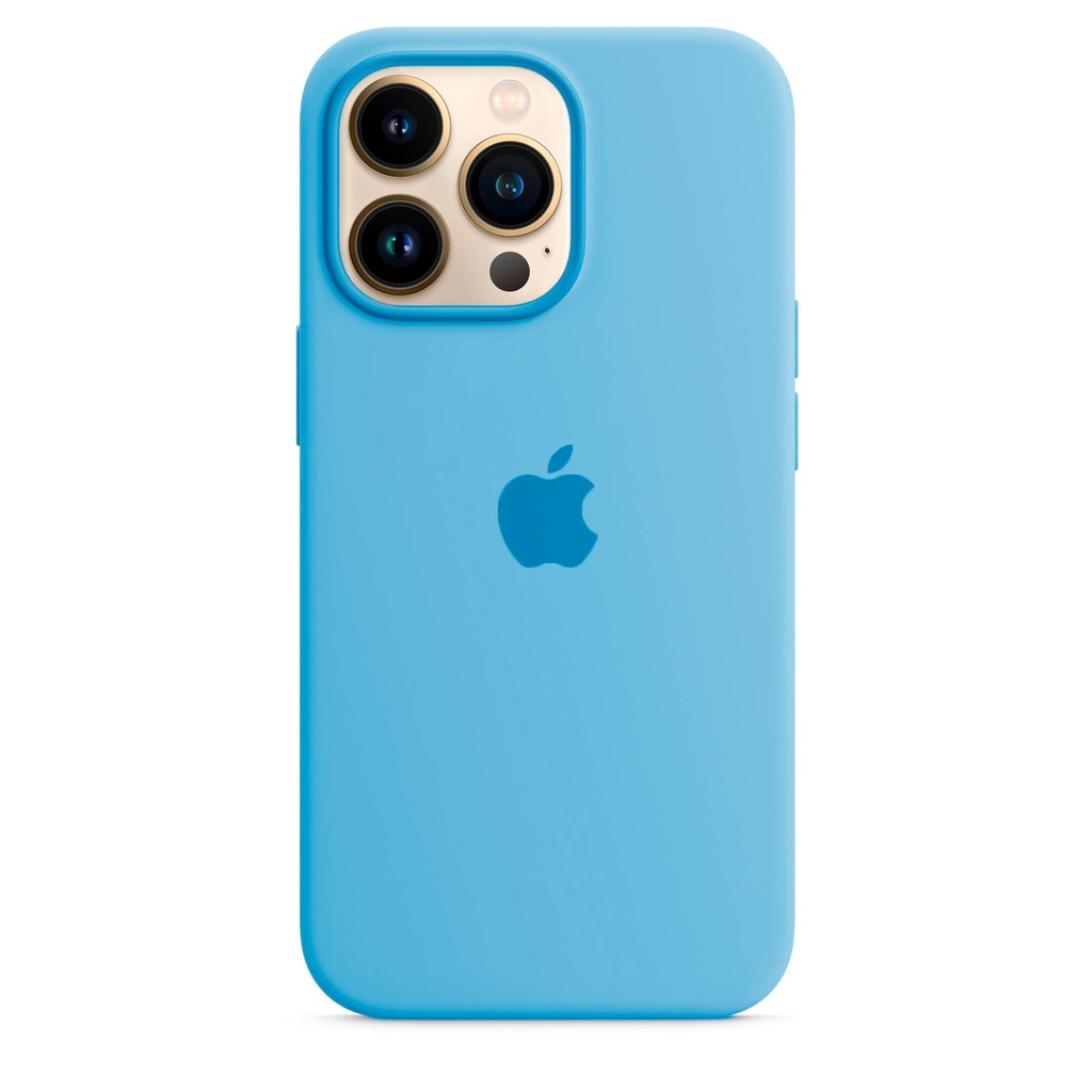 estuches silicon apple iphone 14 color celeste