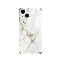 Estuche clasico switcheasy marble double layer decoration apple iphone 14 color blanco