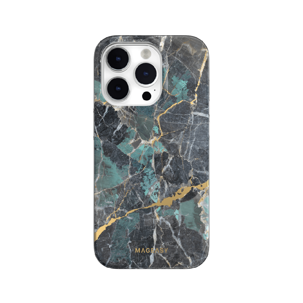 estuche clasico switcheasy marble apple iphone 14 pro color azul