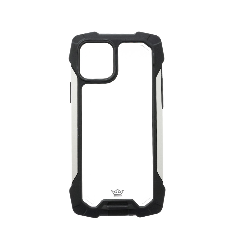 Estuche clasico el rey impact 10 metros de proteccion apple iphone 12 pro max color negro / plateado