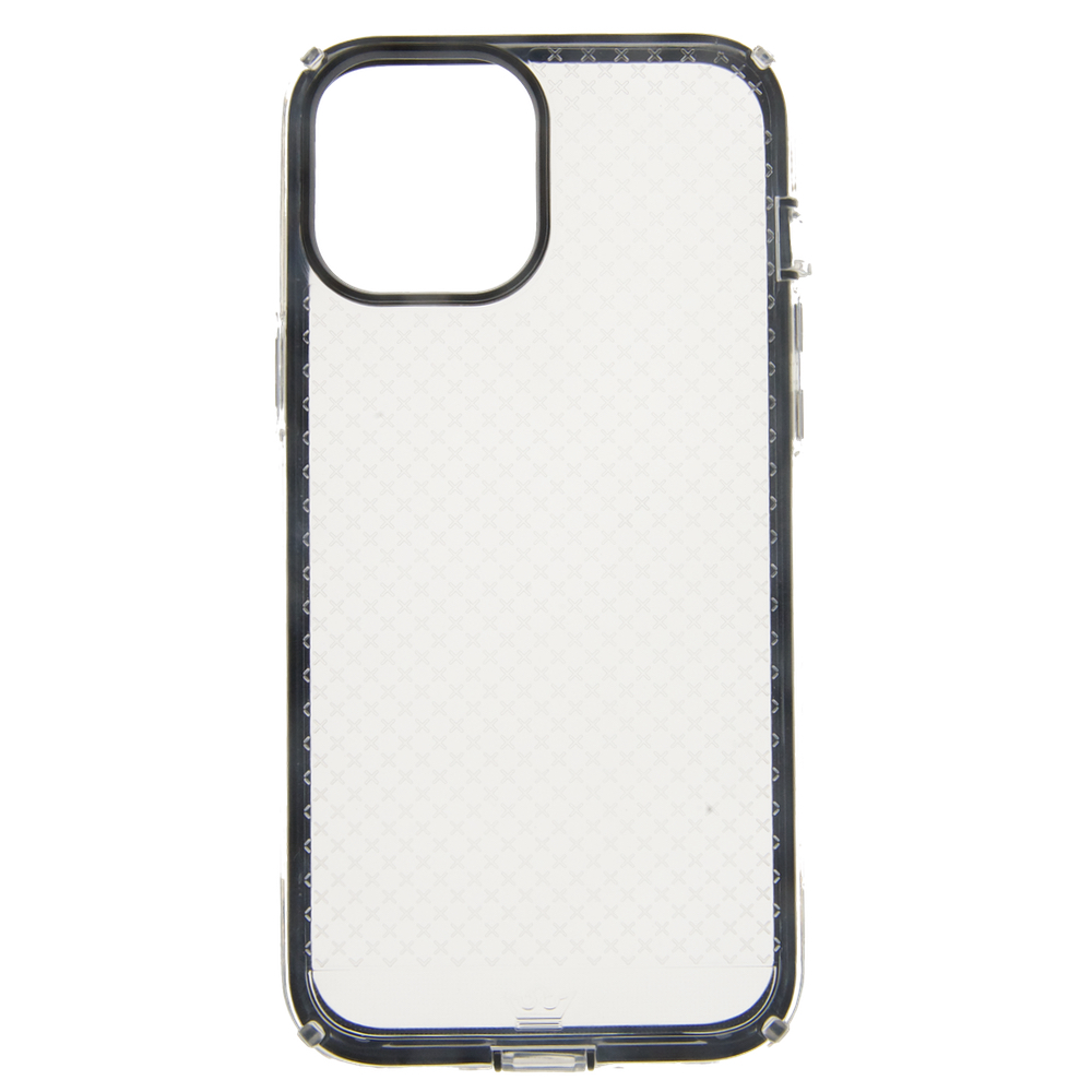 Estuche el rey anigma caidas de 2 10 mts iphone 12 pro max 6.7 marco color transparente / negro
