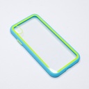 Estuche el rey iphone xs max marco color transparente / celeste
