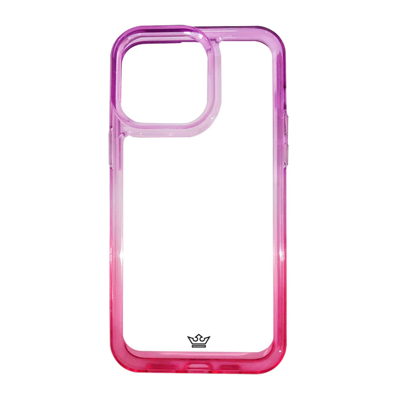 estuche clasico el rey degrade apple iphone 14 pro max color morado / rosado