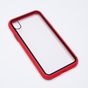 Estuche el rey iphone xs max marco color transparente / rojo