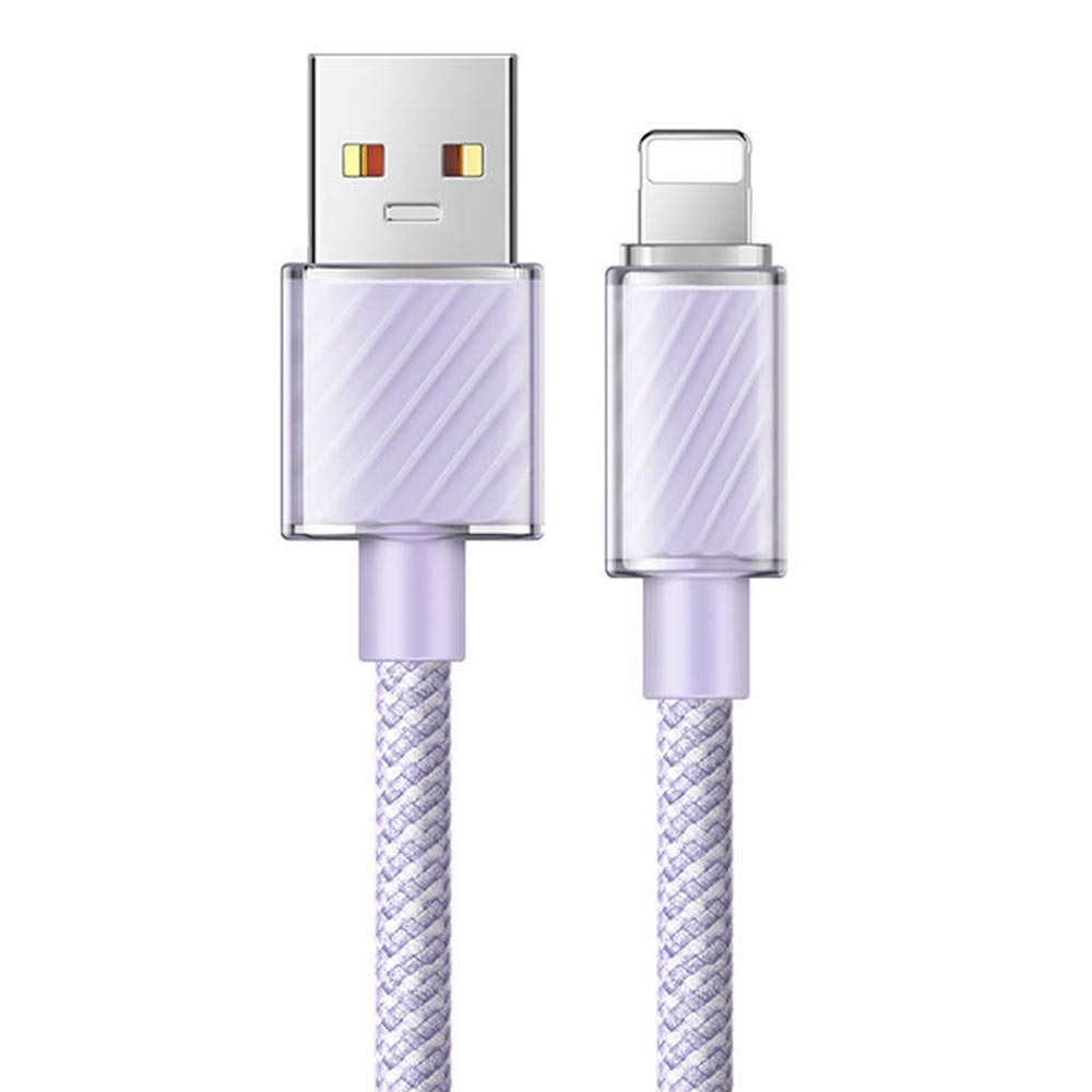 Ca-3642 1.2m largo iphone usb a lighting 3a color morado