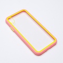 Estuche el rey iphone xs max marco color transparente / rosado