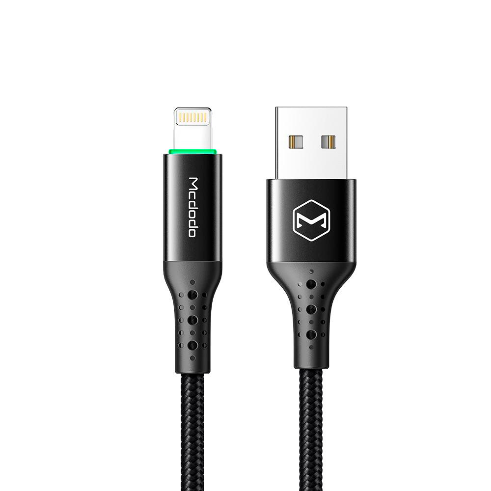 Ca-8063 auto power off fast charge usb a lightning cable 1.8m largo negro