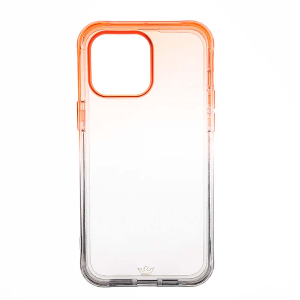 estuche clasico el rey degrade apple iphone 14 pro color naranja / gris