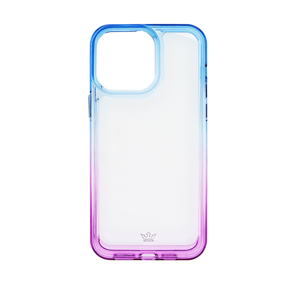 estuche clasico el rey degrade apple iphone 14 pro max color azul / morado