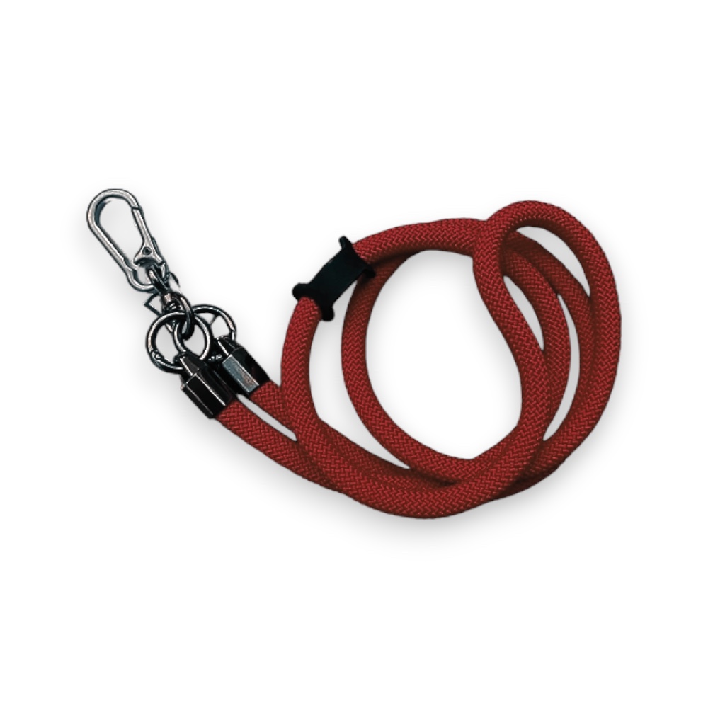 Accesorio el rey strap 1.2 m largo con sujetadora new con colgador de llaves y audifonos color rojo