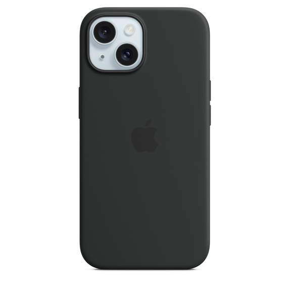 Estuche apple magsafe iphone 15 silicone color negro