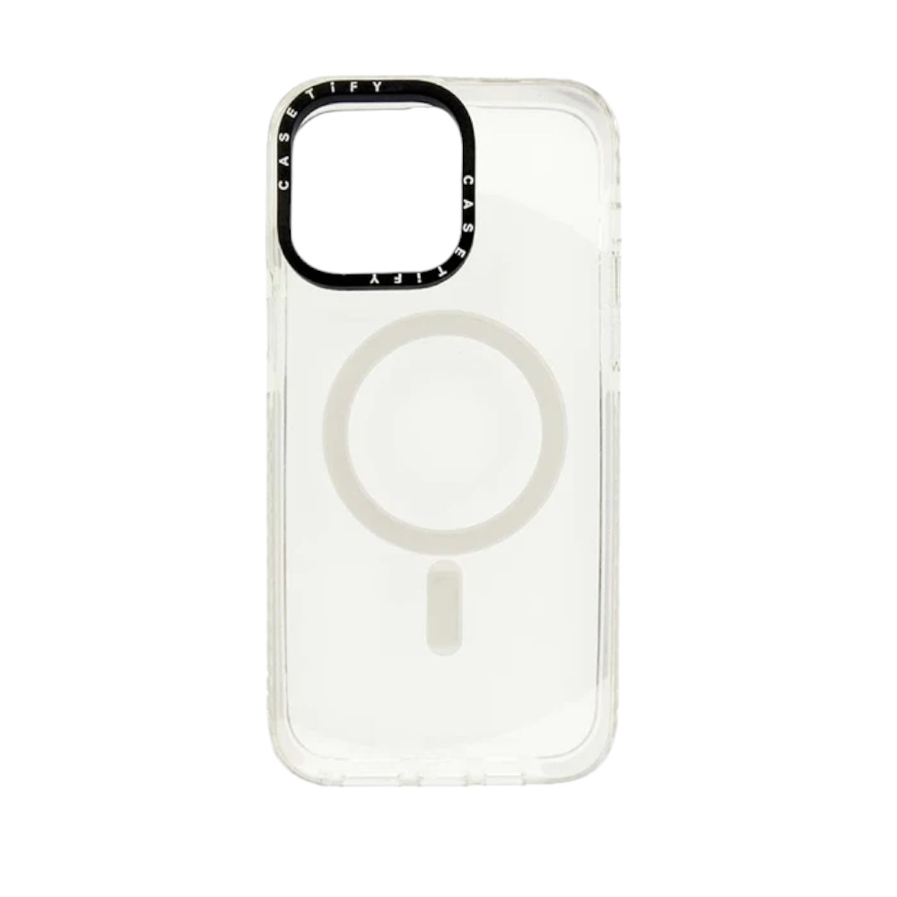Estuche casetify magsafe iphone 15 pro color blanco
