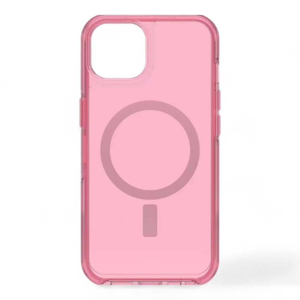 Estuche Otterbox Symmetry Iphone 15 Pro Magsafe Color Transparente/Rosado