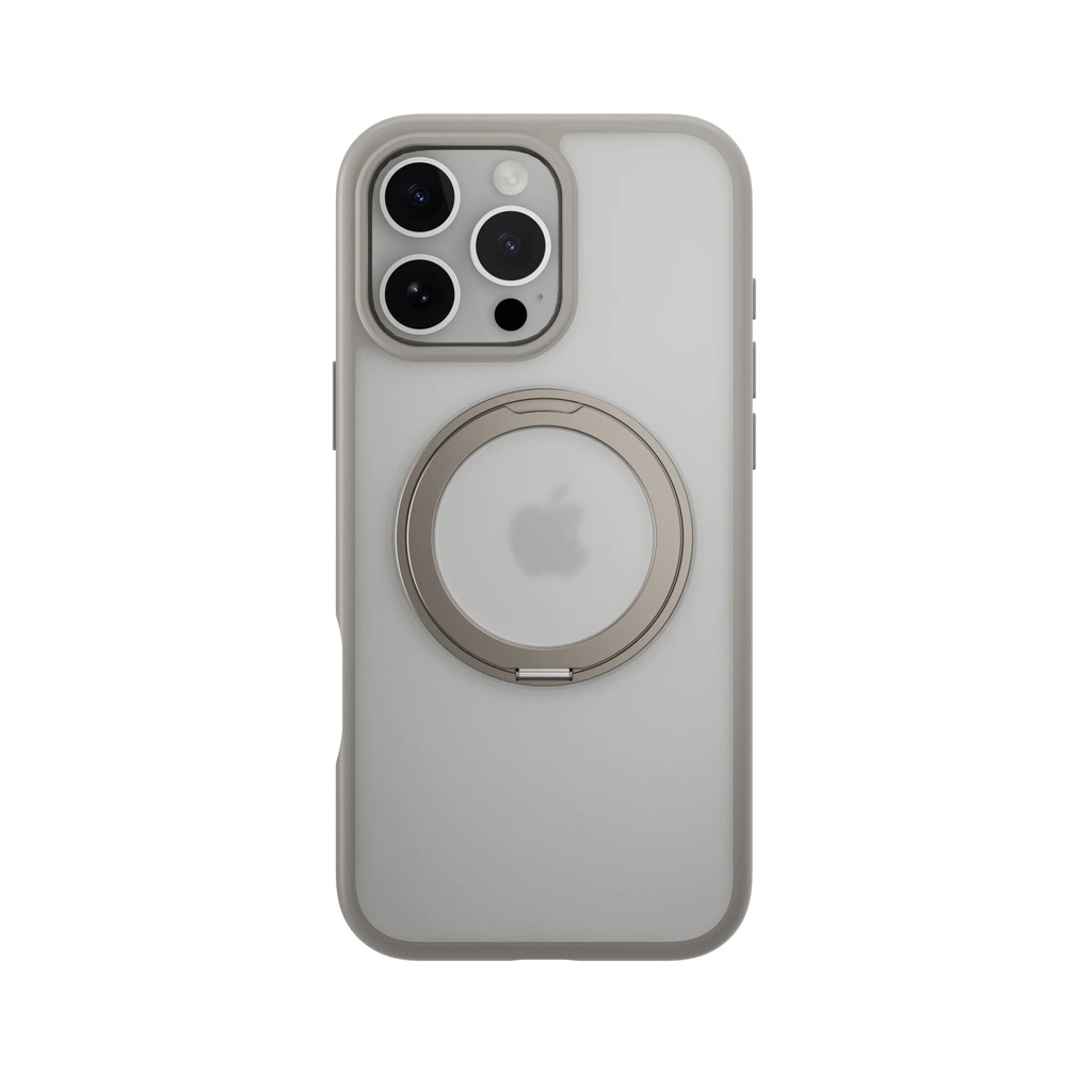 Estuche mageasy magstand iphone 16 pro magstand 360 m rotating ring protective case  color plateado