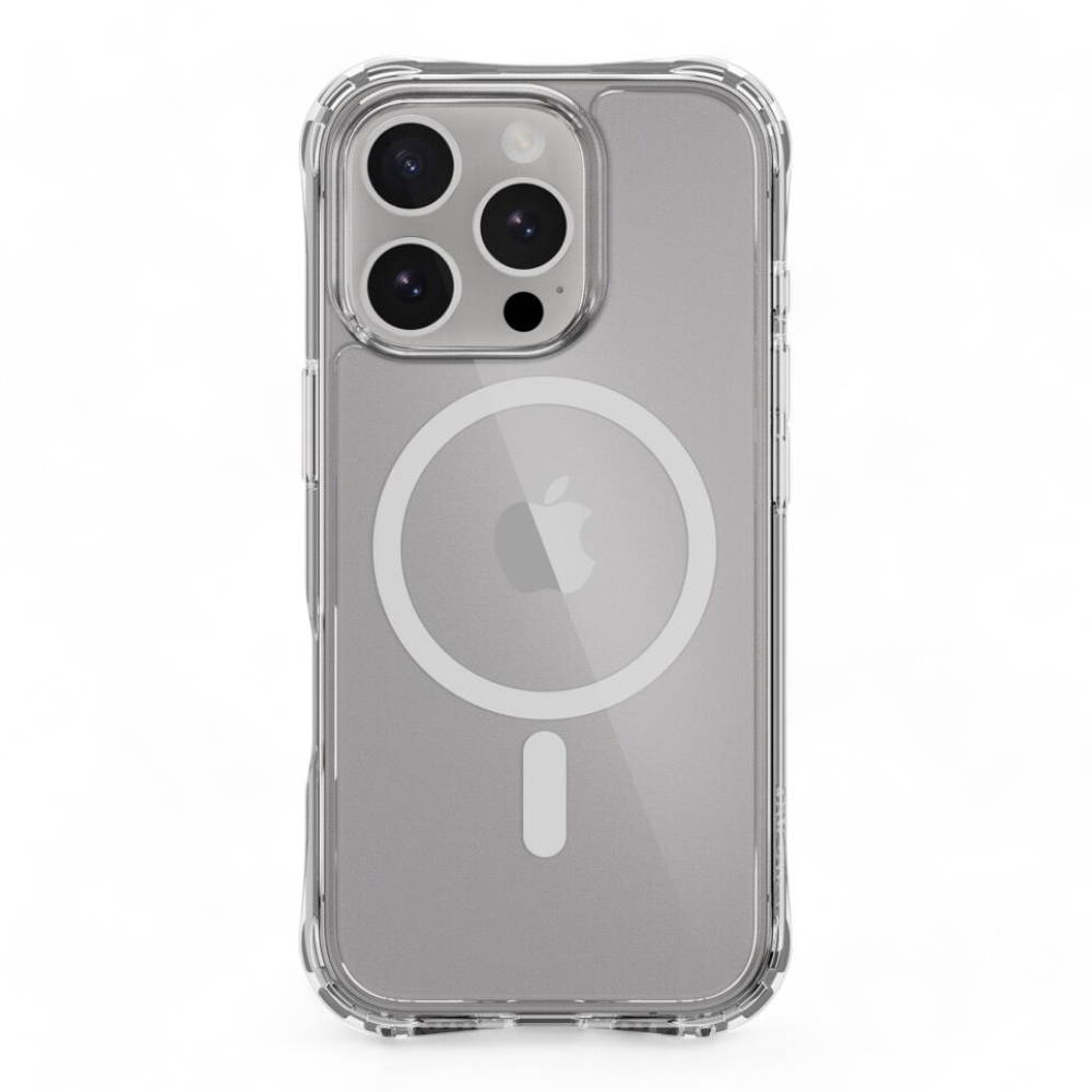 Estuche mageasy atom iphone 16 pro max atoms m shockproof protective clear case transparent color transparente