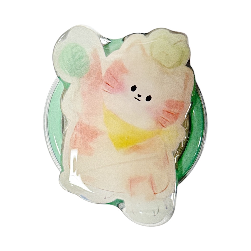 Gadget pop grip magsafe circular gato rosado