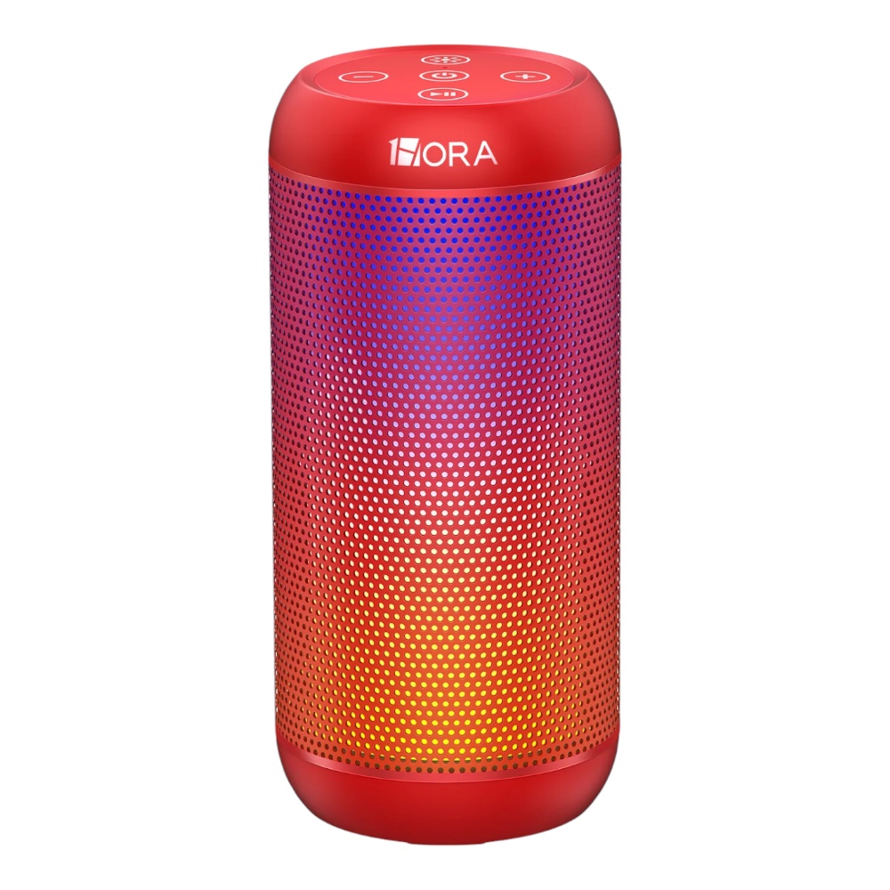 Gadget 1hora bocina bluetooth portatil 5.1 led 5w*2  boc242  color rojo