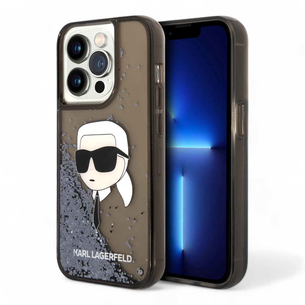 Estuche Karl Lagerfeld Hc Liq. Glitter Nft K.Head Black Iphone 15 Pro Max Color Negro