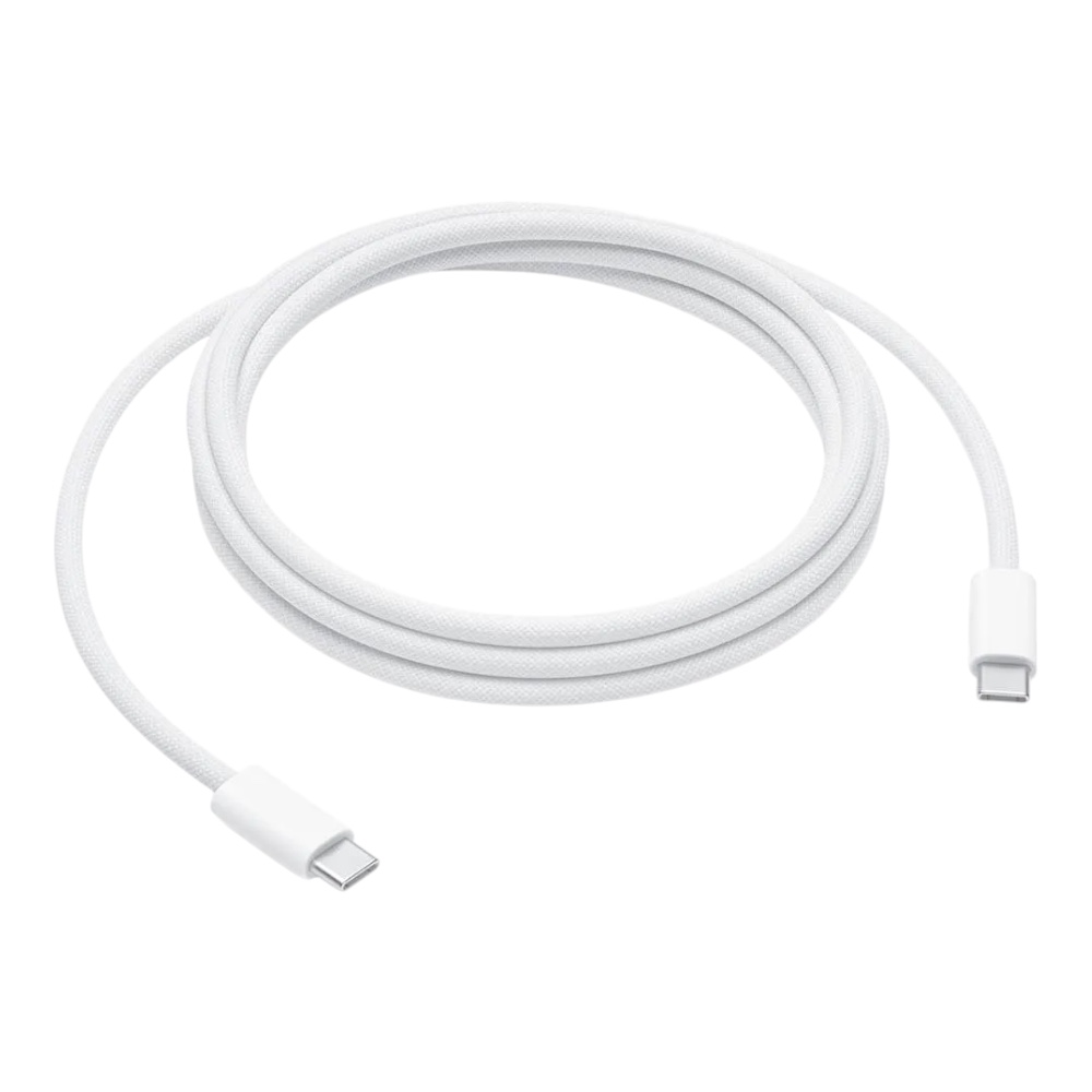 Cable apple tipo c  a tipo c 240w trenzado 2m color blanco