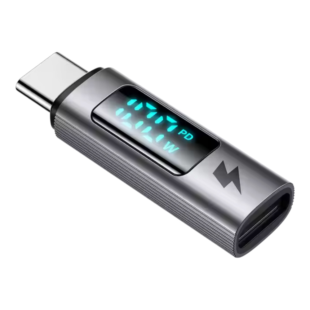 Adaptador mcdodo tipo c adapter 100w digital display fast charge ot-609 color gris