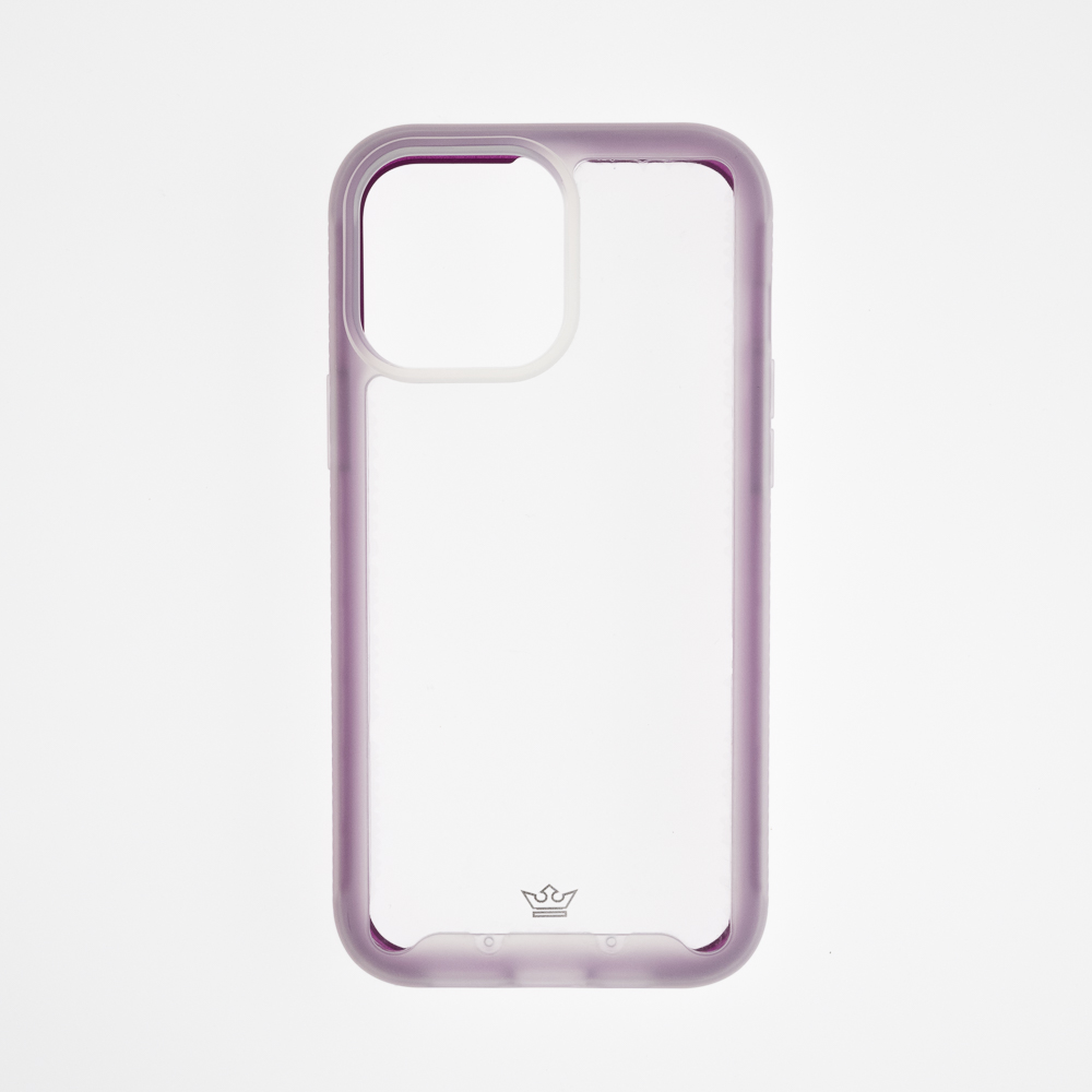 Estuche el rey super bumper de atraiphone 13 pro / max color transparente / morado