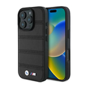 BMW hc m magsafe pu perforated and stitched lines black iphone 16 pro