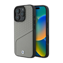 BMW hc sign magsafe leather textured and line grey iphone 16 pro max