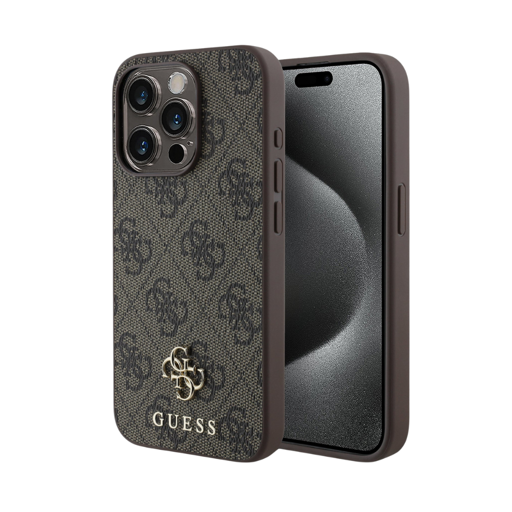 Guess hc magsafe pu 4g small 4g and classic brown iphone 16 pro
