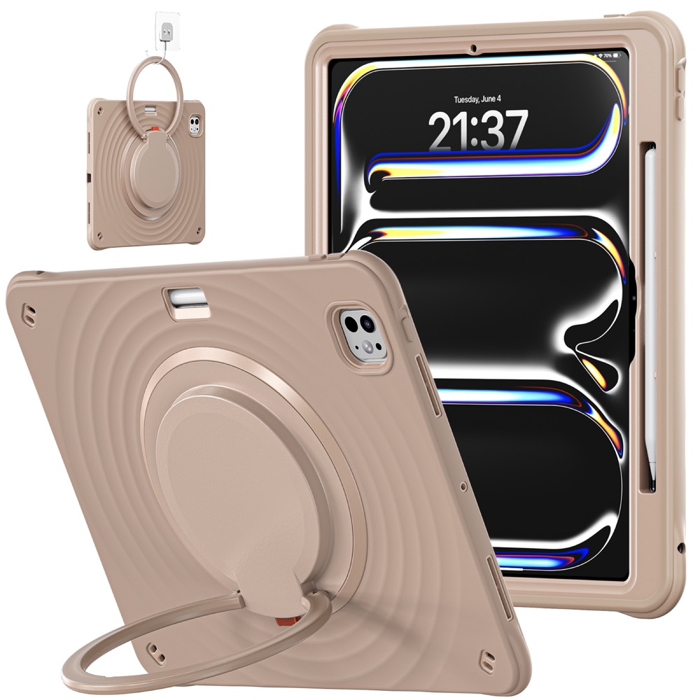 Estuche chief engineer b series modelo ipad pro 13 2024 color cafe  con strap