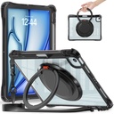 Estuche transparent b series modelo ipad air 11 2024 color negro con strap