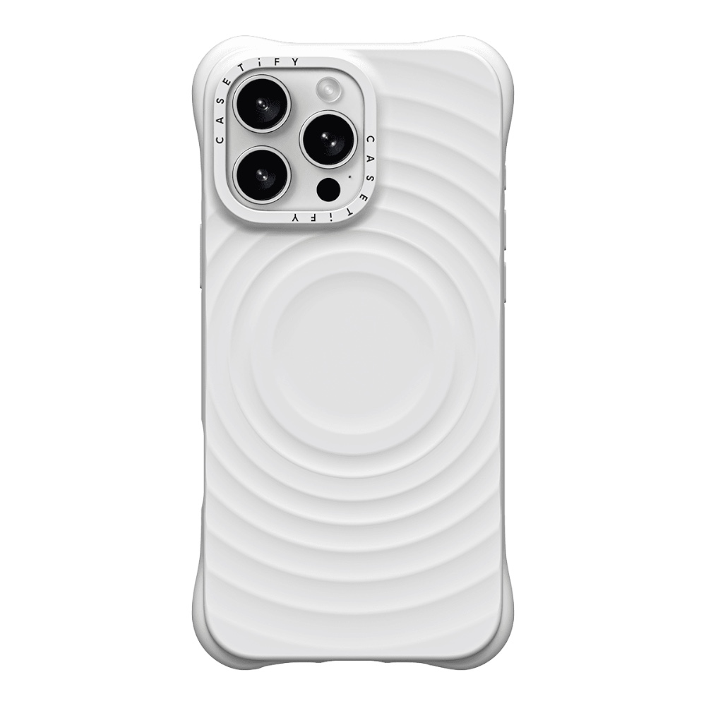 Estuche Casetify ripple iphone 16 pro max color blanco