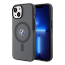 Estuche bmw skin iphone 15 pc/tpu black hard case magsafe signature iml frosted color negro