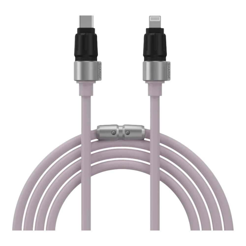 Accesorio sharge lightning phantom cable lightning to c color morado