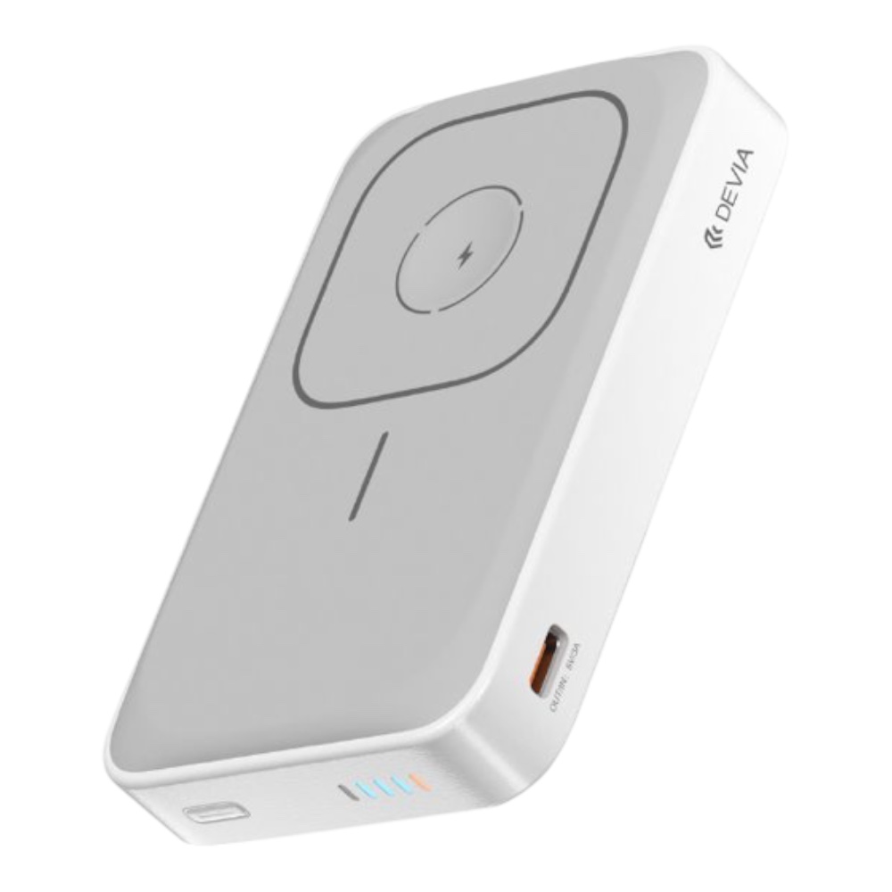Devia EP183 Extreme Speed Series PD 20W 3 In 1 Magnetic Wireless Power Bank With Bracket color white