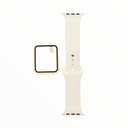Accesorio el rey pulsera con bumper y protector de pantalla apple watch 44 mm color blanco